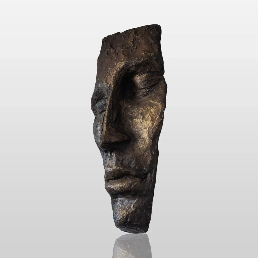 PREMIER Bronze Wall Mask Sculpture with Face Design for Living Rooms, Dining Areas, Entryways, Galleries and Offices PSB-189
