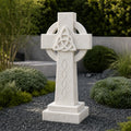 PREMIER Celtic Cross Marble Headstone for Graves, Cemetery, Church or Memorial Garden PSM-195