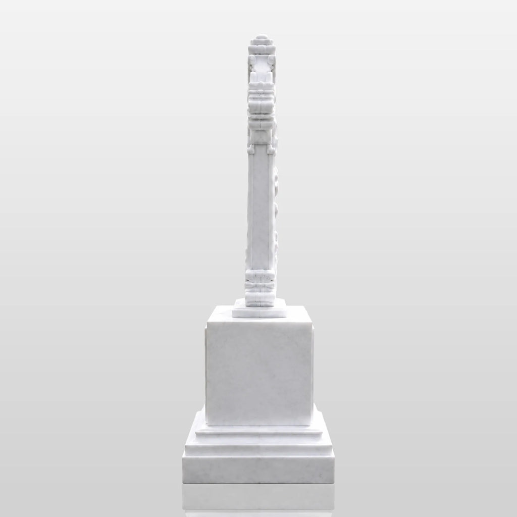 PREMIER Celtic Cross Marble Tombstone for Memorial Park, Catholic Graveyard or Burial Grounds PSM-185