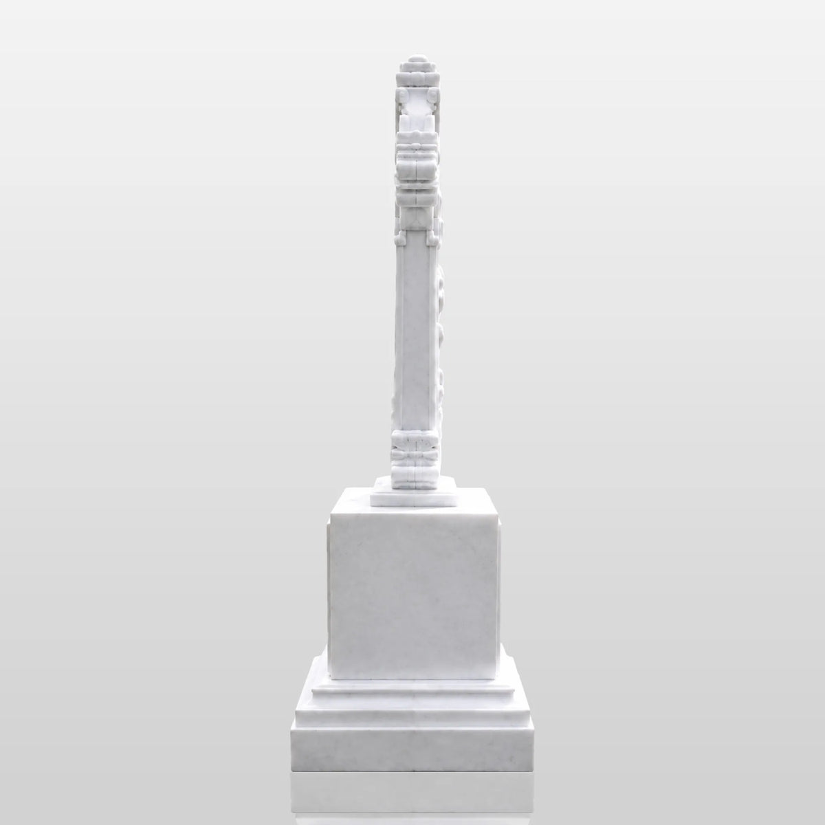 PREMIER Celtic Cross Marble Tombstone for Memorial Park, Catholic Graveyard or Burial Grounds PSM-185