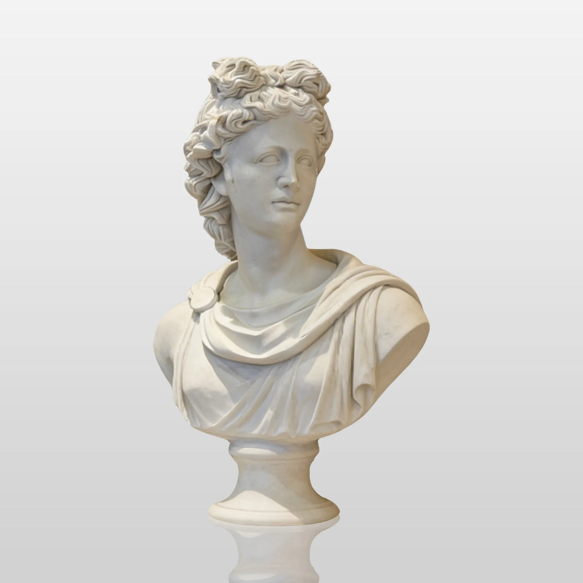 PREMIER Classic Apollo Marble Bust Statue for Dining Rooms, Living Rooms, Galleries Or Art Studios PSM-149