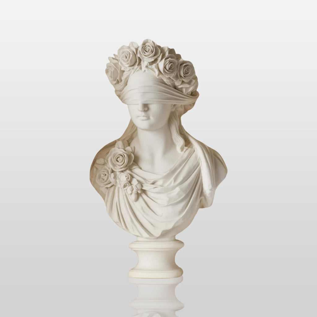 PREMIER Classic Marble Bust Statue with Graceful Female Design for Salons, Entryways and Living Rooms PSM-125