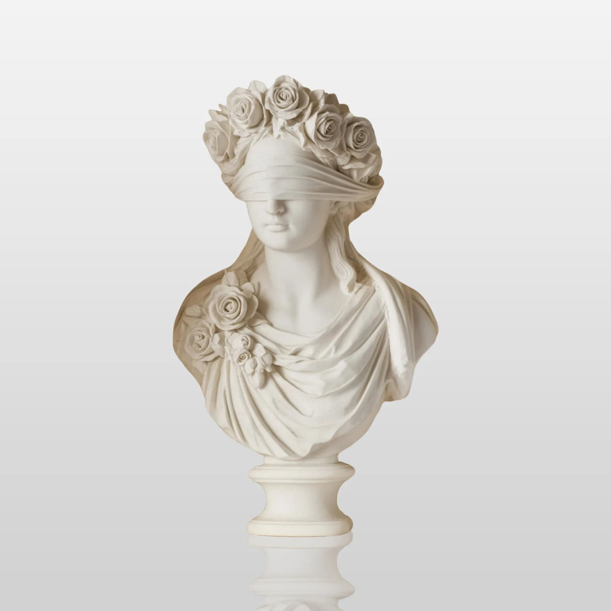 PREMIER Classic Marble Bust Statue with Graceful Female Design for Salons, Entryways and Living Rooms PSM-125