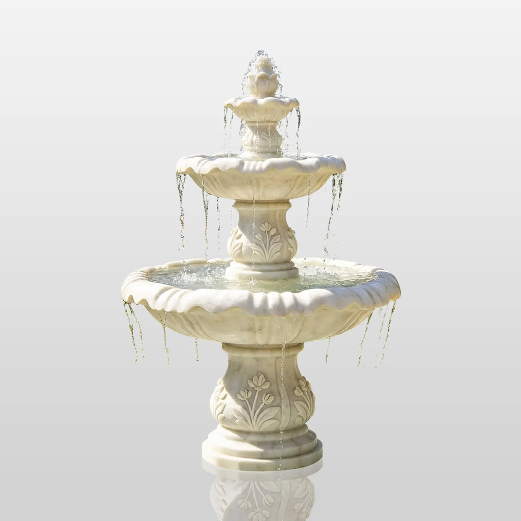 PREMIER Classic Marble Fountain for Villa Courtyards, Luxury Gardens and Front Yard Landscapes PSFM-015