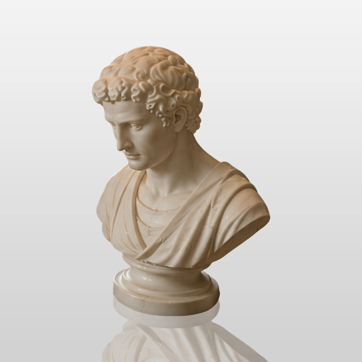 PREMIER Classic Marble Male Bust Statue for Study Desk, Mantel Top or Entry Table PSM-189