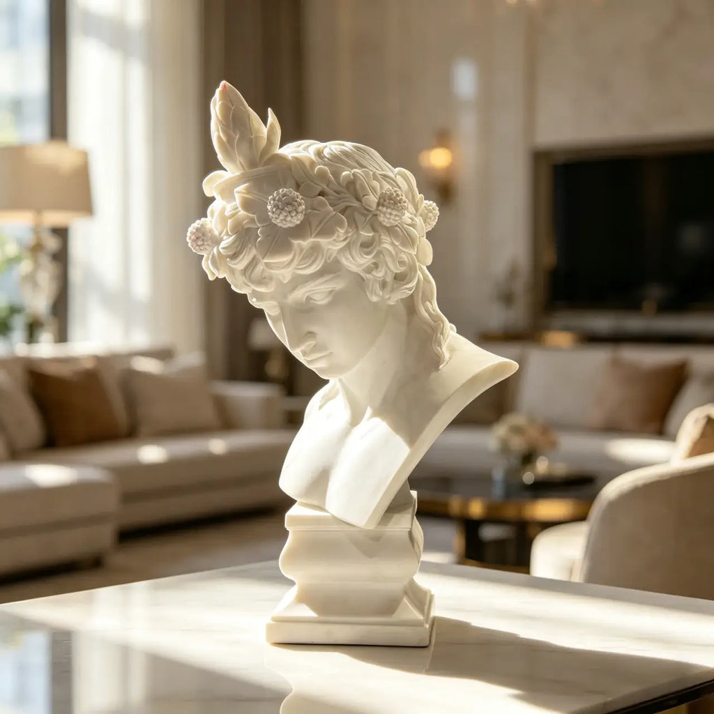 PREMIER Classic Man Marble Tabletop Bust for Consoles, Entryways, Offices, Studies and Art Galleries PSM-139