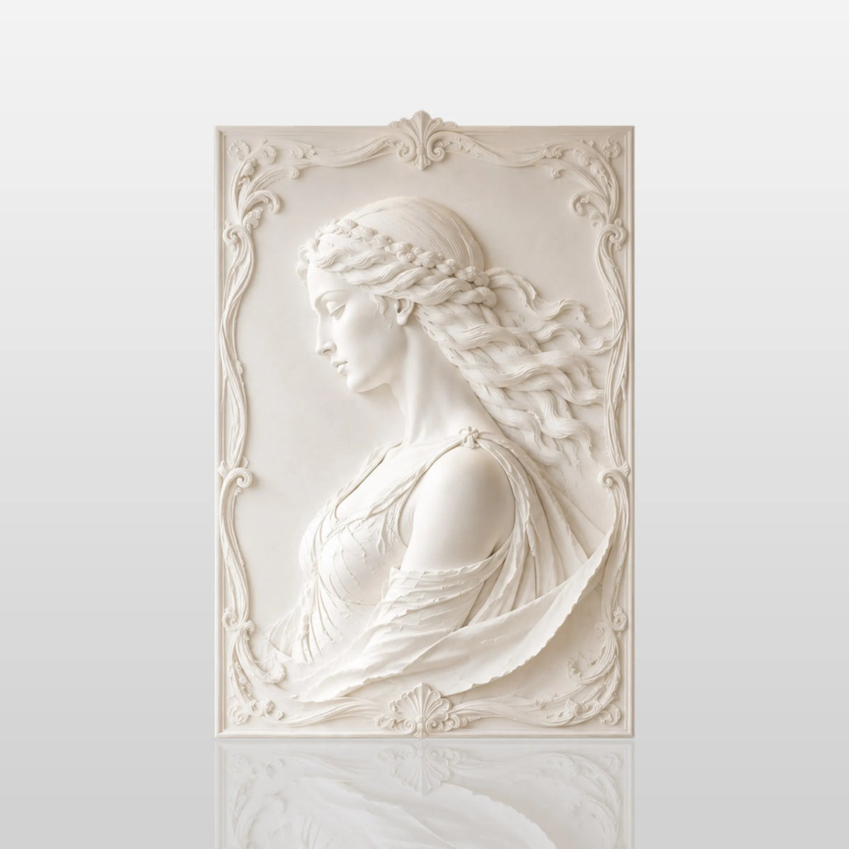 PREMIER Classic Marble Wall Female Sculpture for Art Studios, Clubs, Living Rooms, Entryways or Studies PSM-147