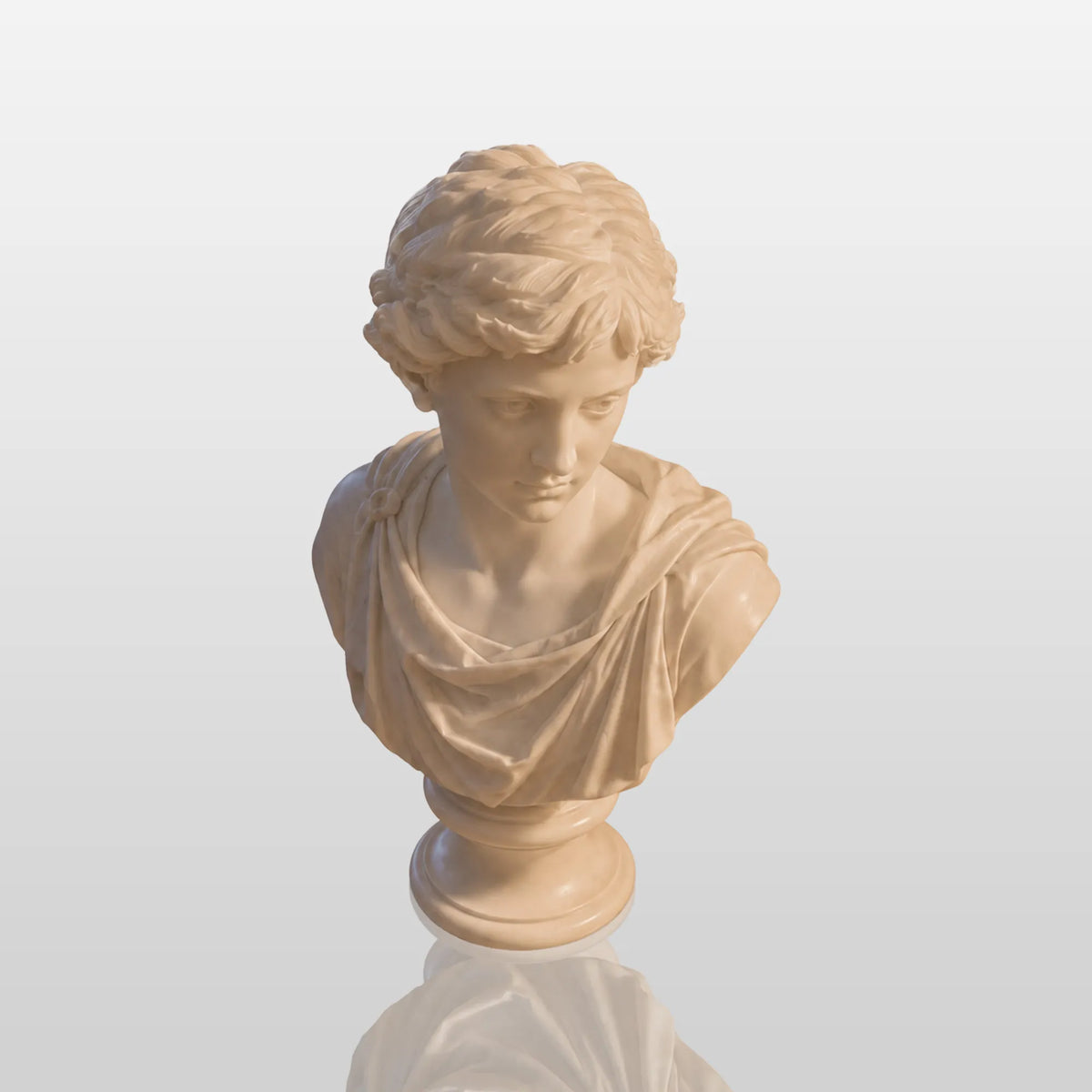 PREMIER Classic White Marble Male Bust Statue for Study Desk, Writing Desk or Office Table PSM-172