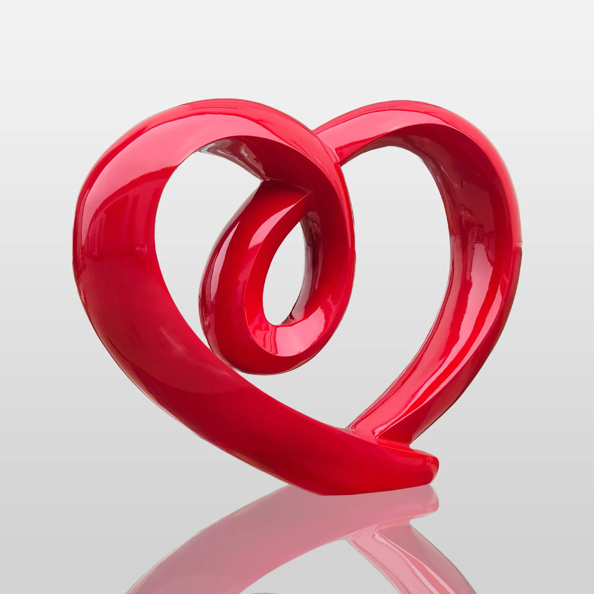 PREMIER Contemporary Red Heart Sculpture for Modern Gardens, Villas, and Outdoor Art Spaces PSSS-183