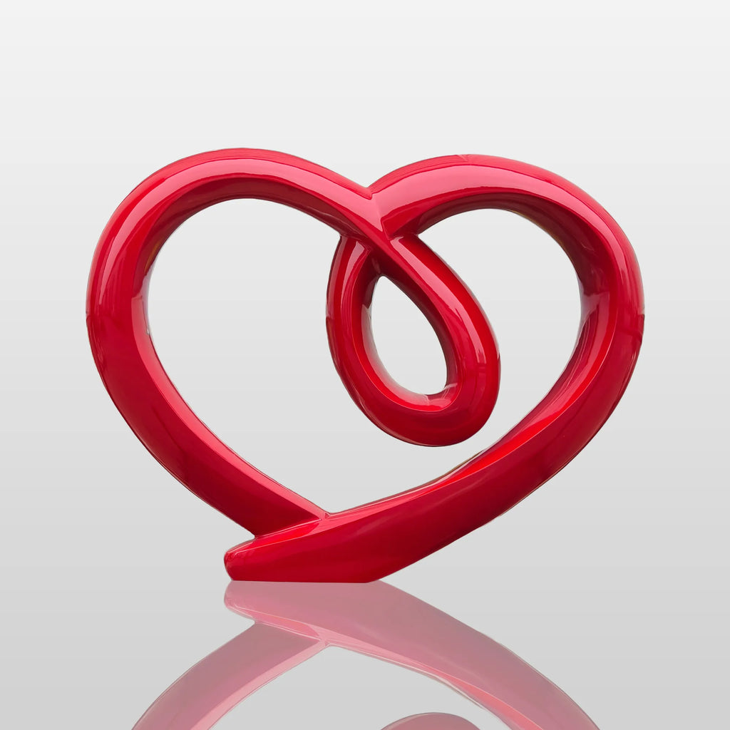 PREMIER Contemporary Red Heart Sculpture for Modern Gardens, Villas, and Outdoor Art Spaces PSSS-183