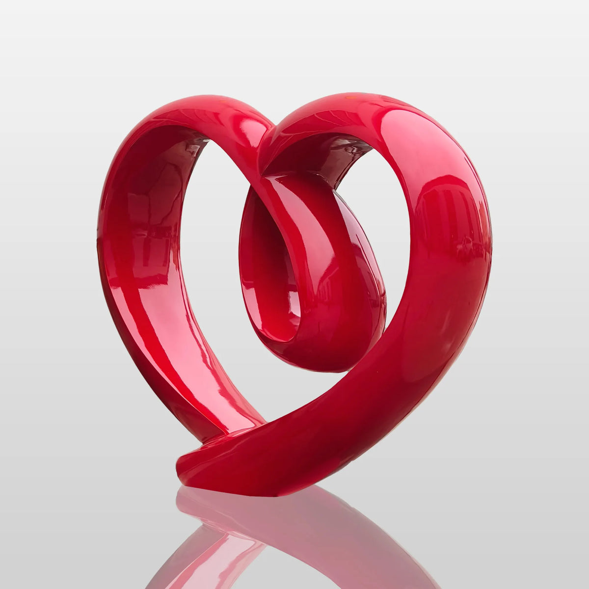 PREMIER Contemporary Red Heart Sculpture for Modern Gardens, Villas, and Outdoor Art Spaces PSSS-183