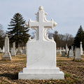 PREMIER Cross Marble Tombstone for Churchyard, Family Mausoleum, Funeral Park or Memorial Garden PSM-177