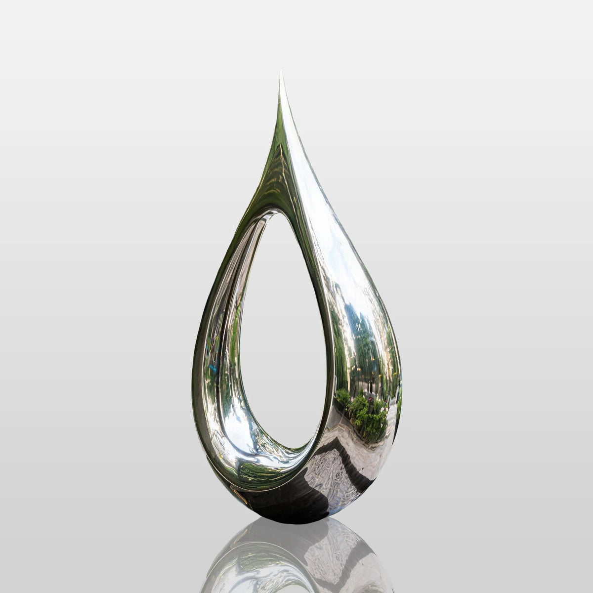 PREMIER Droplet Stainless Steel Sculpture with Modern Abstract Design Perfect for Garden Landscapes or Villa Courtyards PSSS-234
