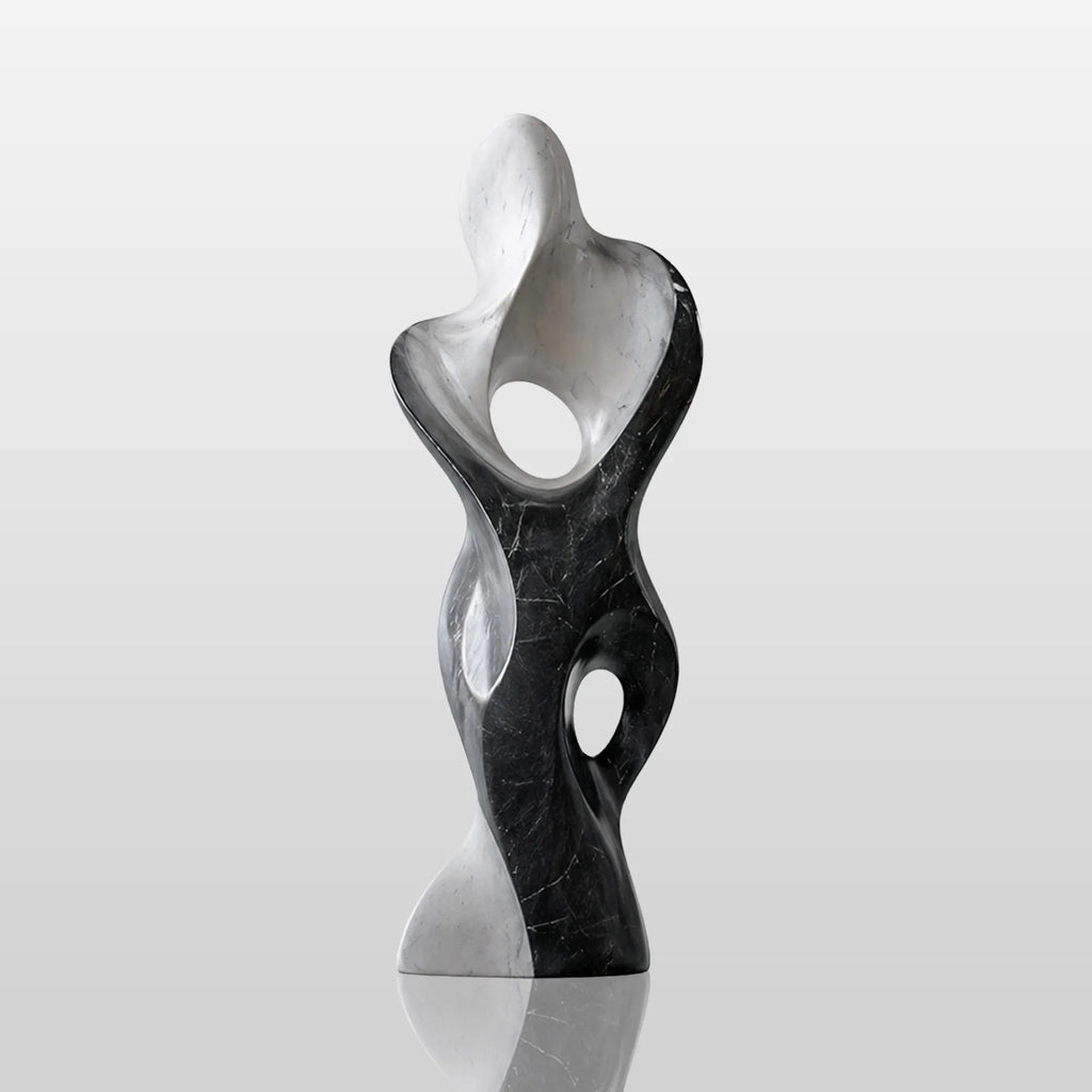 PREMIER Dual Tone Abstract Fiberglass Sculpture for Living Room, Foyer, Porch or Office PSF-041