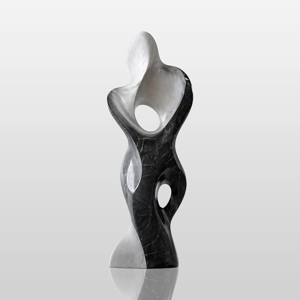 PREMIER Dual Tone Abstract Fiberglass Sculpture for Living Room, Foyer, Porch or Office PSF-041