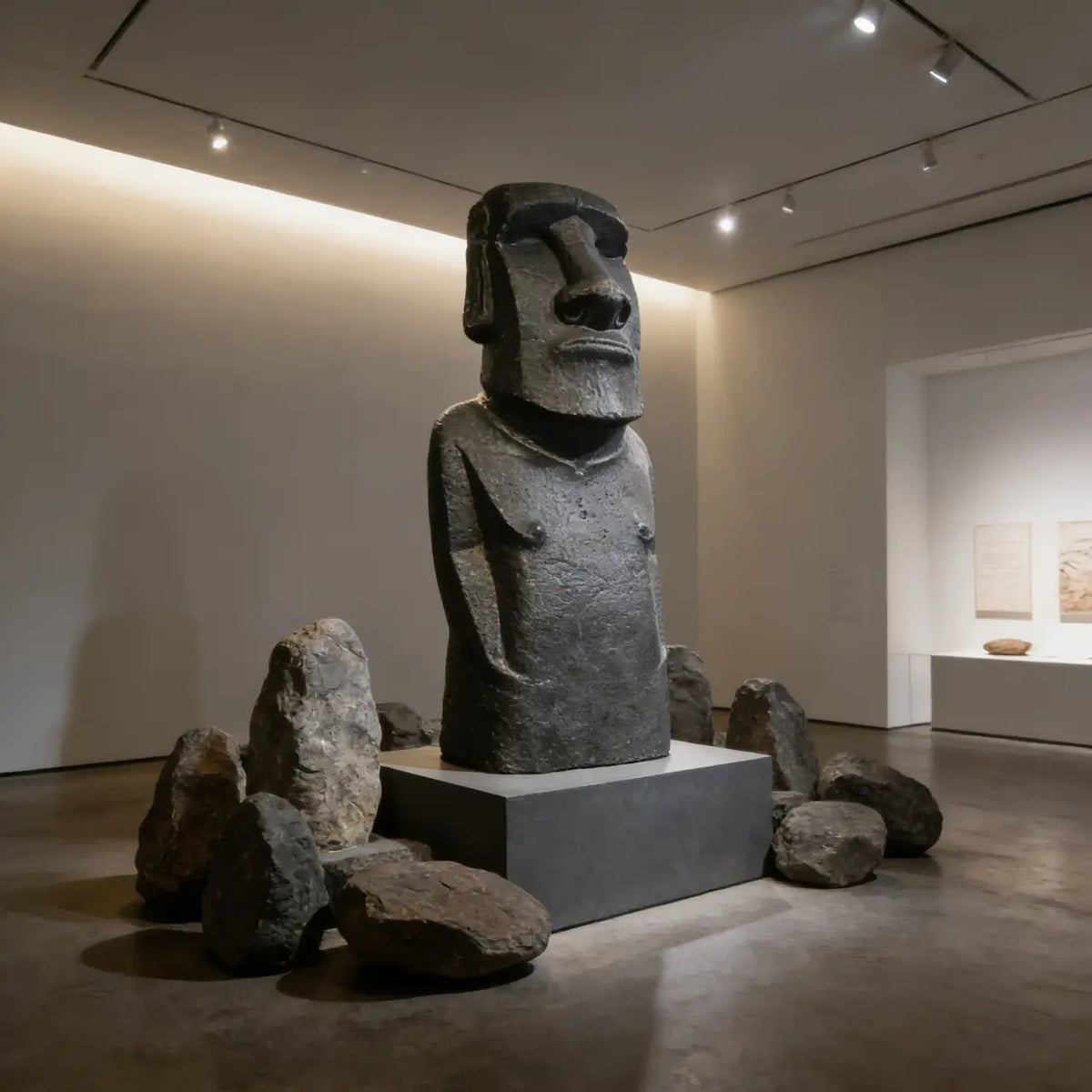 PREMIER Easter Marble Moai Sculpture for Art Galleries, Studios, Offices or Public Areas PSM-143