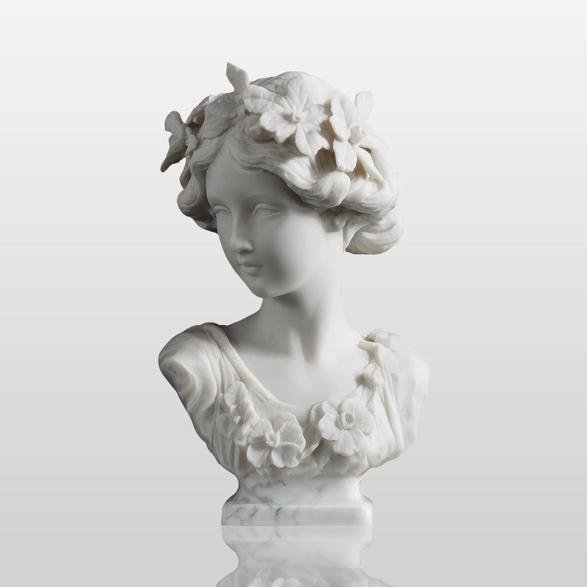 PREMIER Elegant Marble Lady Bust Sculpture for Classic Interiors PSM-087