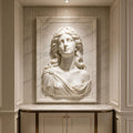 PREMIER Female Marble Wall Relief Sculpture for Entryway, Hallway, Living Room or Art Gallery PSM-168