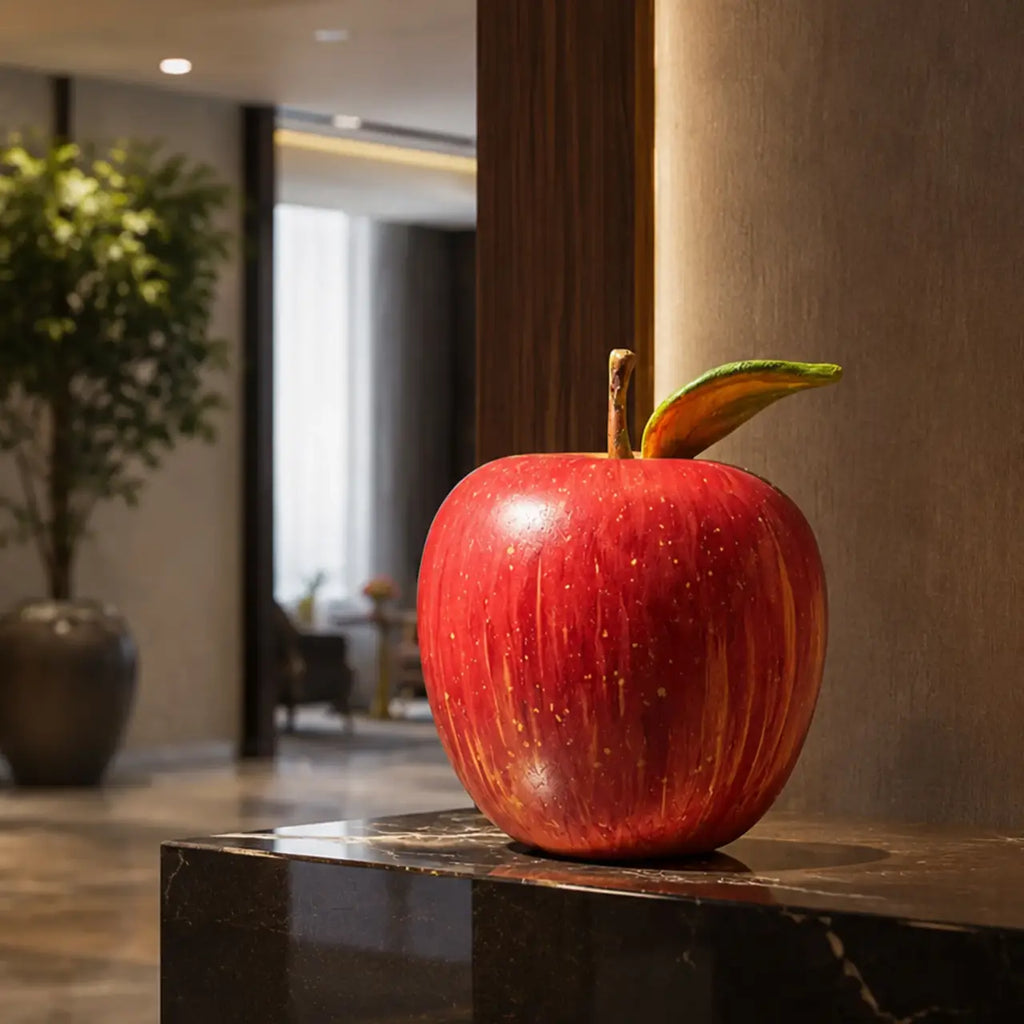 PREMIER Fiberglass Apple Table Top Sculpture for Entry Table, Bar Top or Office Desk PSF-039