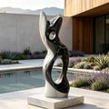 PREMIER Fiberglass Sculpture with Dual Tone Twist Design for Pool Patio, Front Yard or Hotel Hobby PSF-040