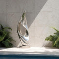 PREMIER Flowing Wave Stainless Steel Sculpture with Modern and Minimalist Style Ideal for Poolside or Resort Areas, Villas PSSS-233