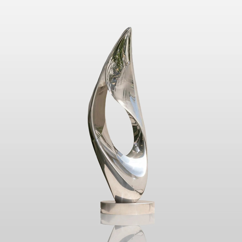 PREMIER Flowing Wave Stainless Steel Sculpture with Modern and Minimalist Style Ideal for Poolside or Resort Areas, Villas PSSS-233