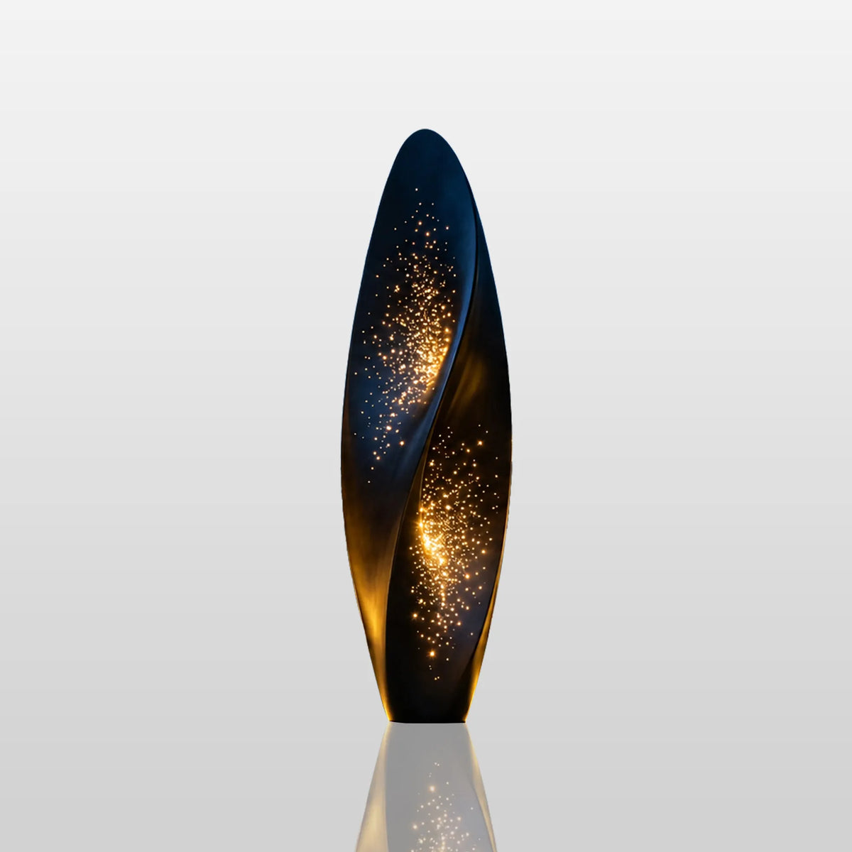 PREMIER Futuristic Leaf Sculpture in Stainless Steel Sculpture with Light for Luxury Villa Gardens, Courtyards and Poolsides PSSS-266