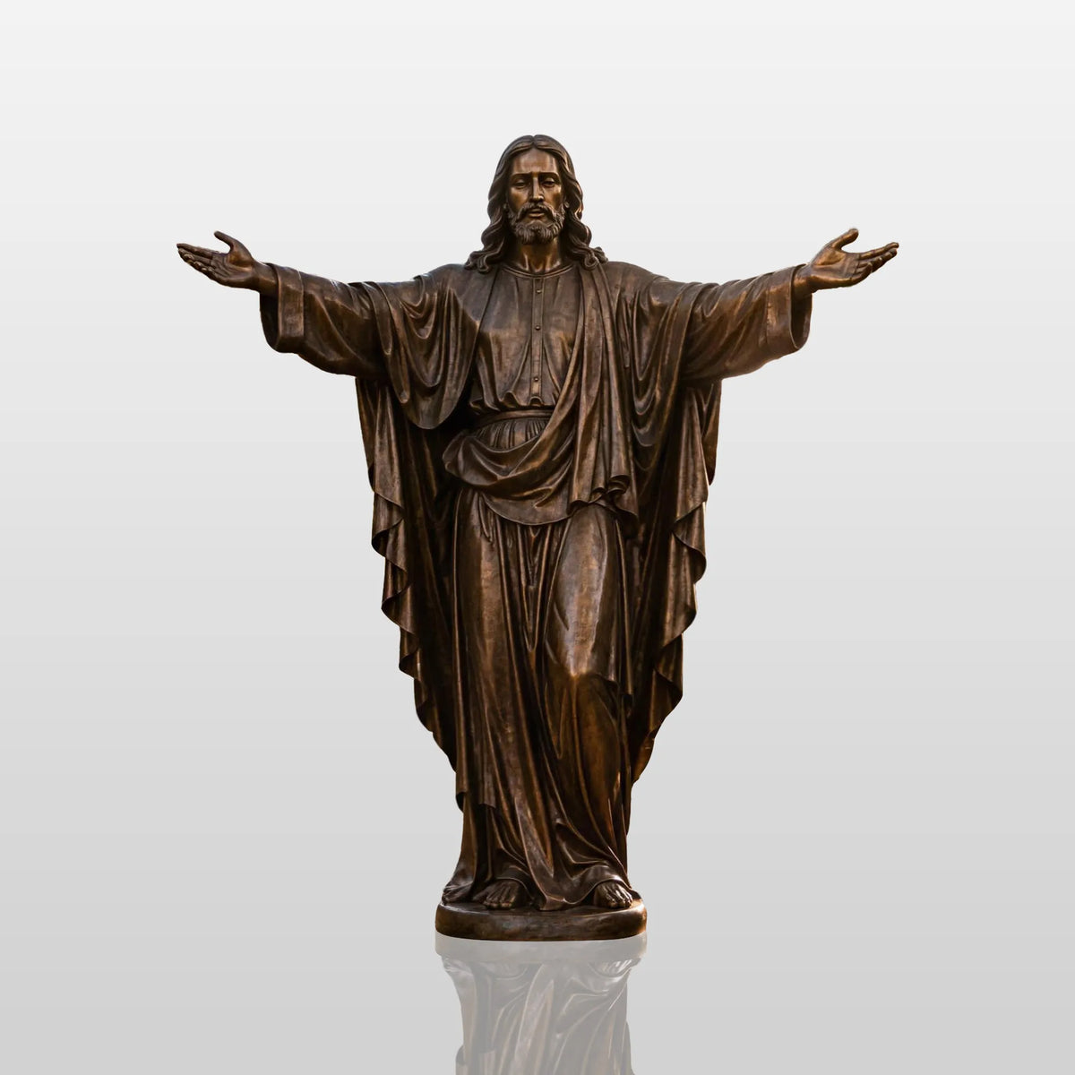 PREMIER Garden Bronze Jesus Statue for Church Courtyard, Chapel Grounds or Public Plaza PSB-213