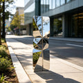 PREMIER Geometric Stainless Steel Sculpture for Sidewalk, City Park or Home Garden PSSS-333