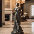 PREMIER Graceful Indoor Brass Sculpture with Standing Female Design for Living Rooms, Hotel Hobbies and Galleries PSB-168