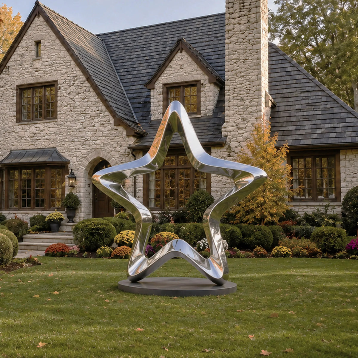 PREMIER Hollow Star Sculpture in Stainless Steel Sculpture for Gardens, Lawns, Public Plazas and Outdoor Art Parks PSSS-276