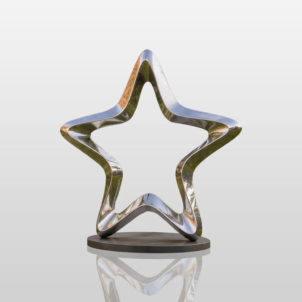 PREMIER Hollow Star Sculpture in Stainless Steel Sculpture for Gardens, Lawns, Public Plazas and Outdoor Art Parks PSSS-276