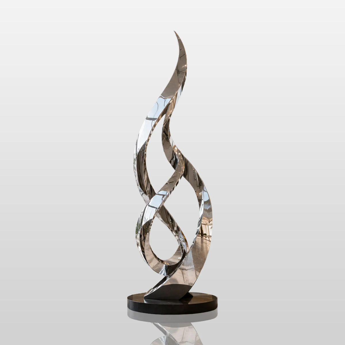 PREMIER Hotel Stainless Steel Sculpture with Ribbon Design for Lobby, Mall Atrium and Entry Hall PSSS-297