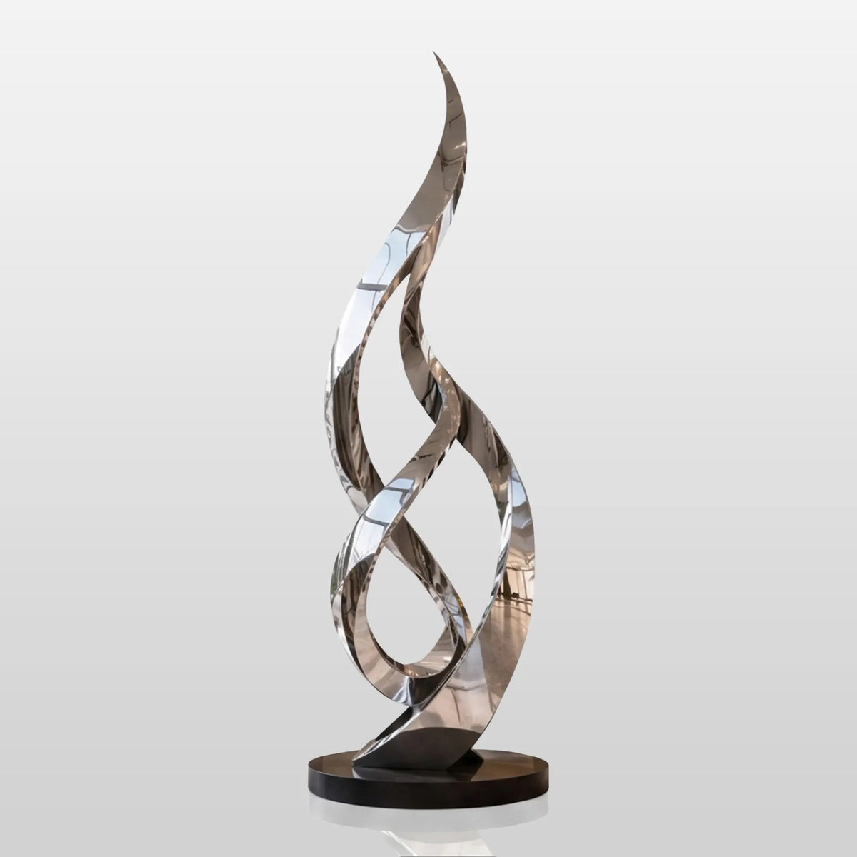 PREMIER Hotel Stainless Steel Sculpture with Ribbon Design for Lobby, Mall Atrium and Entry Hall PSSS-297