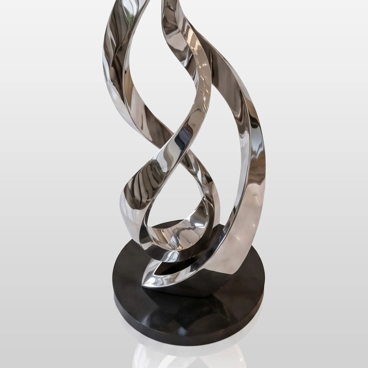 PREMIER Hotel Stainless Steel Sculpture with Ribbon Design for Lobby, Mall Atrium and Entry Hall PSSS-297