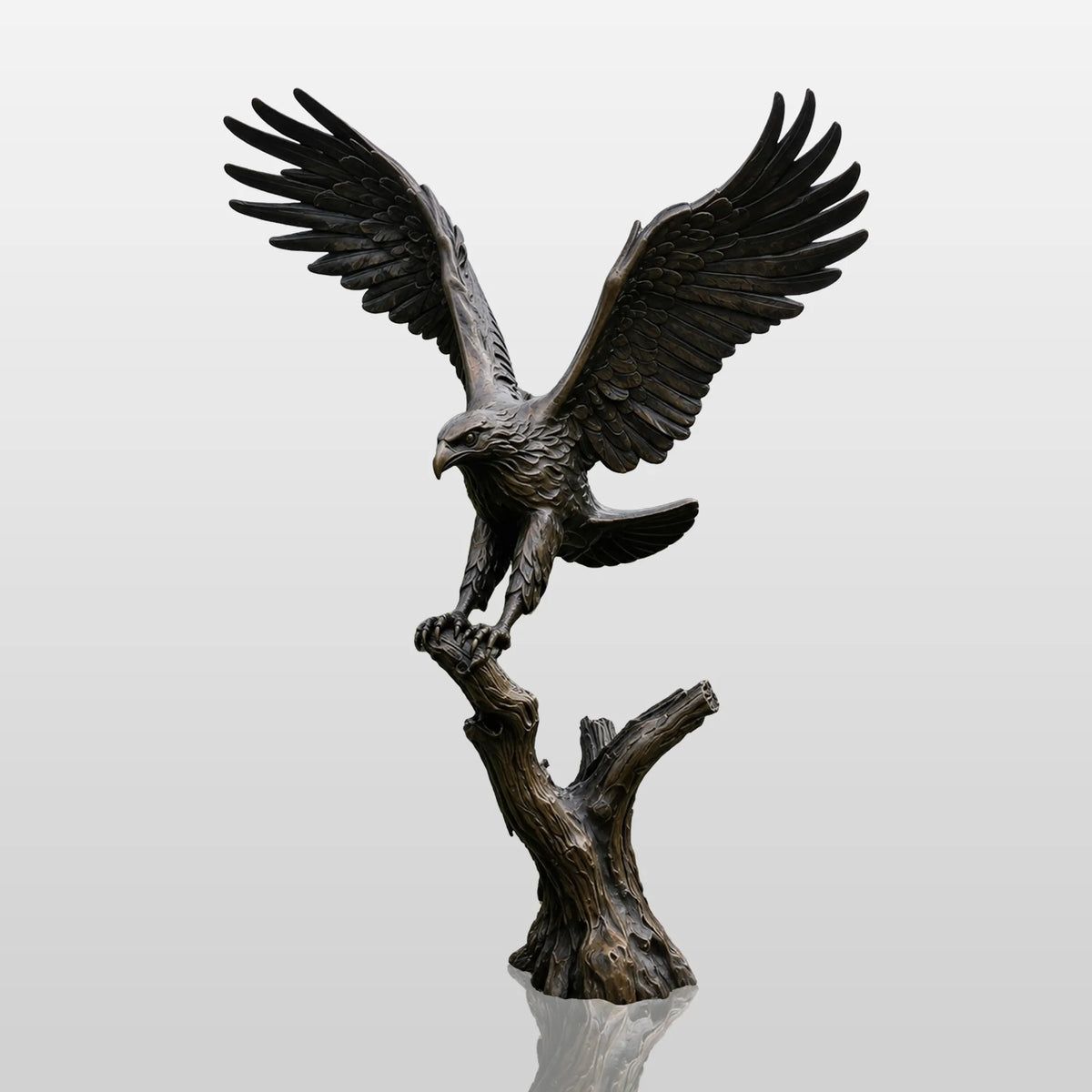 PREMIER Large Bronze Eagle Statue for Poolside, Backyard Lawn or Waterfront Yard PSB-230
