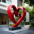PREMIER Large Red Heart Sculpture for Wedding Venues Hotels and City Plazas PSSS-184