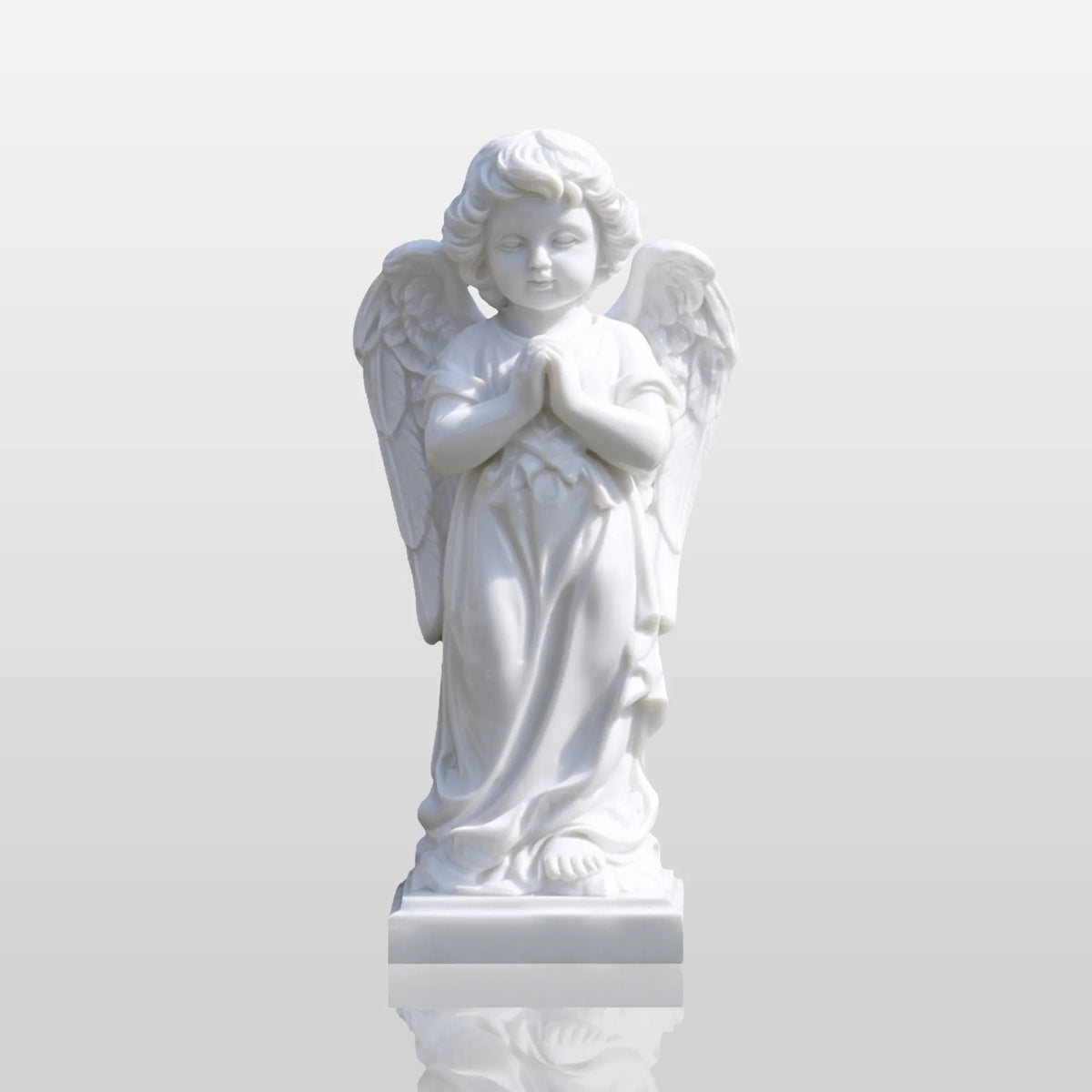 PREMIER Little Angel Marble Statue with Charming Design for Pathways, Courtyards or Gardens PSM-115