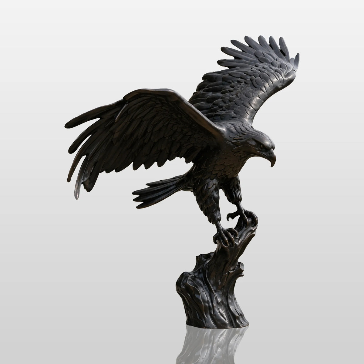 PREMIER Majestic Bronze Eagle Statue for Front Porch, Backyard, Patio or Hotel Entrance PSB-229