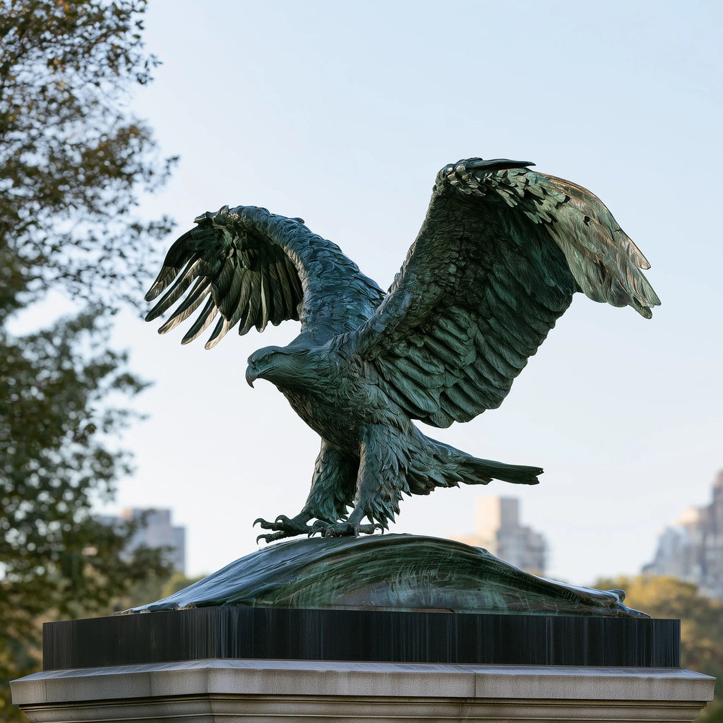 PREMIER Majestic Bronze Eagle Statue for Front Yard, Garden Bed or Gate Pillar PSB-226