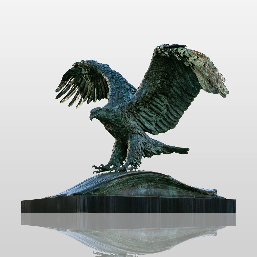 PREMIER Majestic Bronze Eagle Statue for Front Yard, Garden Bed or Gate Pillar PSB-226