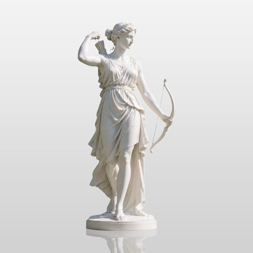 PREMIER Marble Diana the Huntress Statue for Front Courtyard, Backyard Garden or Classic Park PSM-169