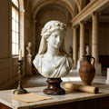 PREMIER Marble Female Bust Sculpture for Living Room Console, Entryway Table or Bedroom Dresser PSM-163