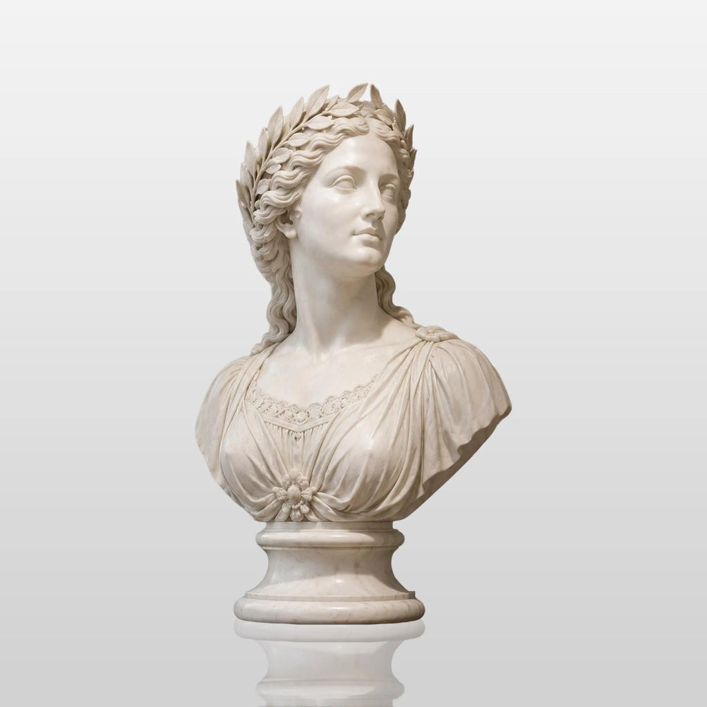 PREMIER Marble Female Bust Statue for Villa Studies, Living Rooms, Bedrooms, Offices or Hotel Lobbies PSM-146
