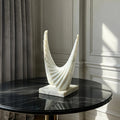 PREMIER Marble Table Sculpture in Wing Design for Consoles, Offices, Hotel Lobbies and Modern Interiors PSM-137