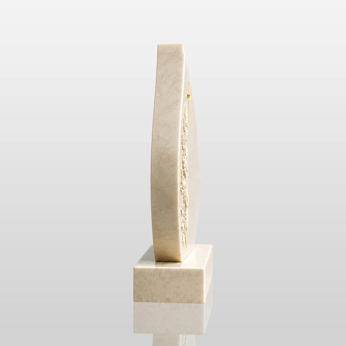PREMIER Marble Teardrop Tombstone for Cemetery, Lawn Memory Garden and Funeral Home PSM-183