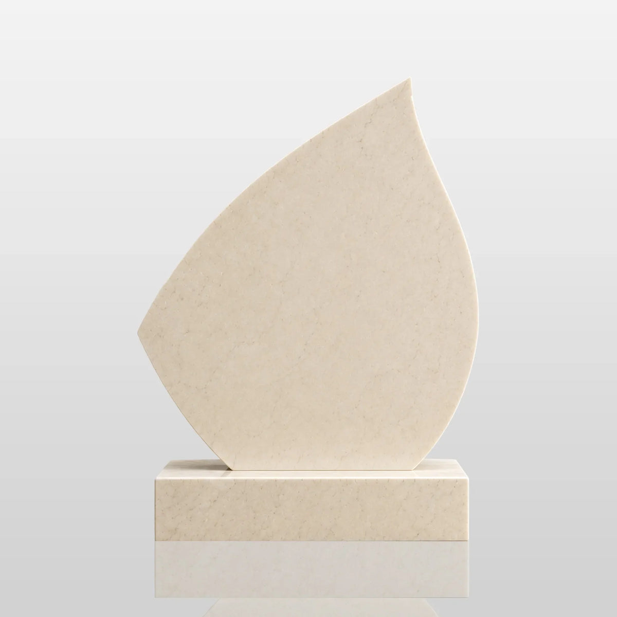 PREMIER Marble Teardrop Tombstone for Cemetery, Lawn Memory Garden and Funeral Home PSM-183