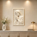PREMIER Marble Wall Relief Sculpture with Praying Jesus Design for Living Room, Church or Art Display PSM-204