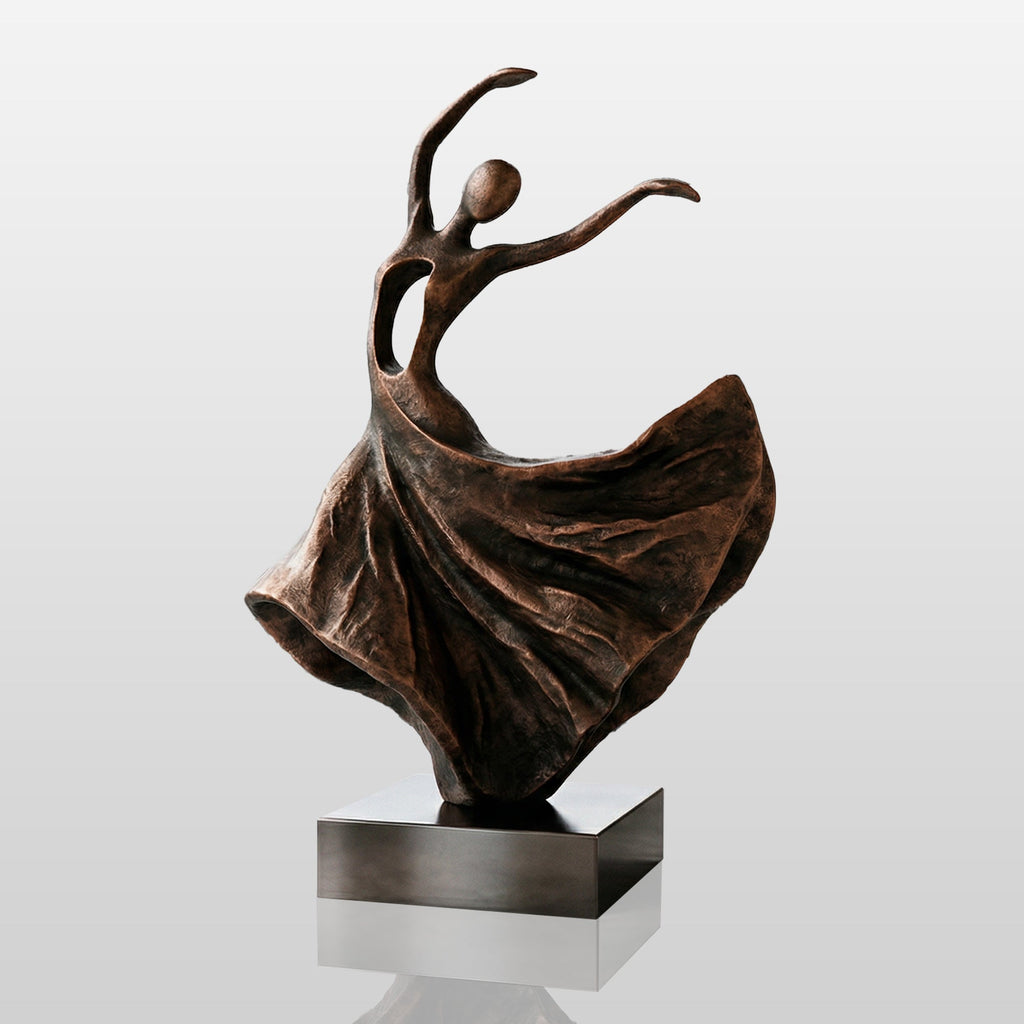 PREMIER Modern Abstract Bronze Sculpture with Graceful Dancer Design for Art Corners or Open Display Areas PSB-163