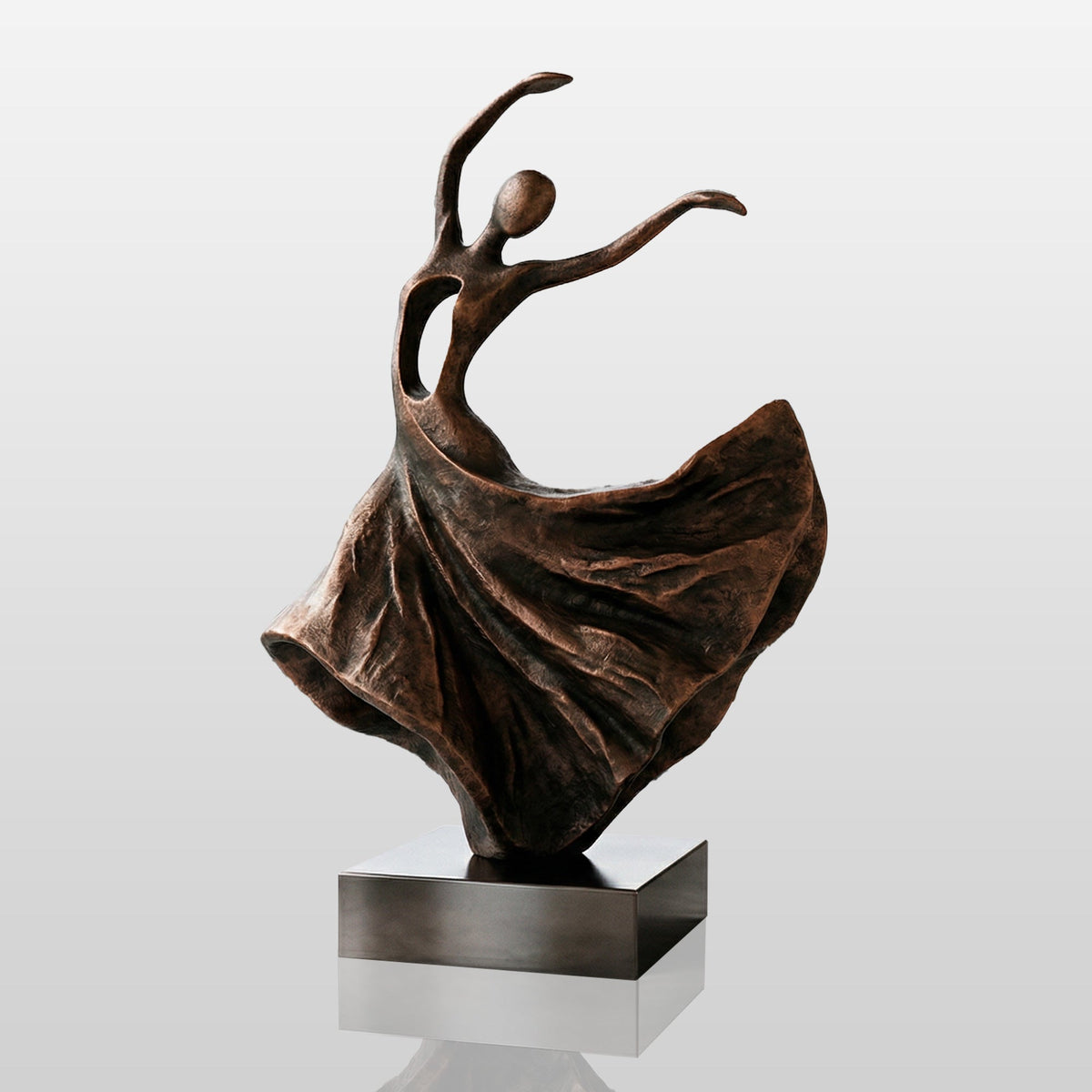 PREMIER Modern Abstract Bronze Sculpture with Graceful Dancer Design for Art Corners or Open Display Areas PSB-163